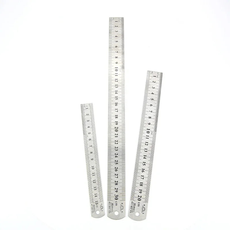 Tyture Straightedge Double Side Scale Metal Ruler High Quality Stainless Steel Woodworking Drawing Measuring Tools 0-15/25/30mm