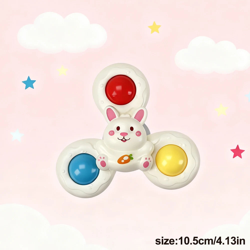 Suction Cup Spinner Toy Baby Bath Funny Game Educational Toy For Children Infant Sensory Stress Reliever Christmas Gifts for Kid