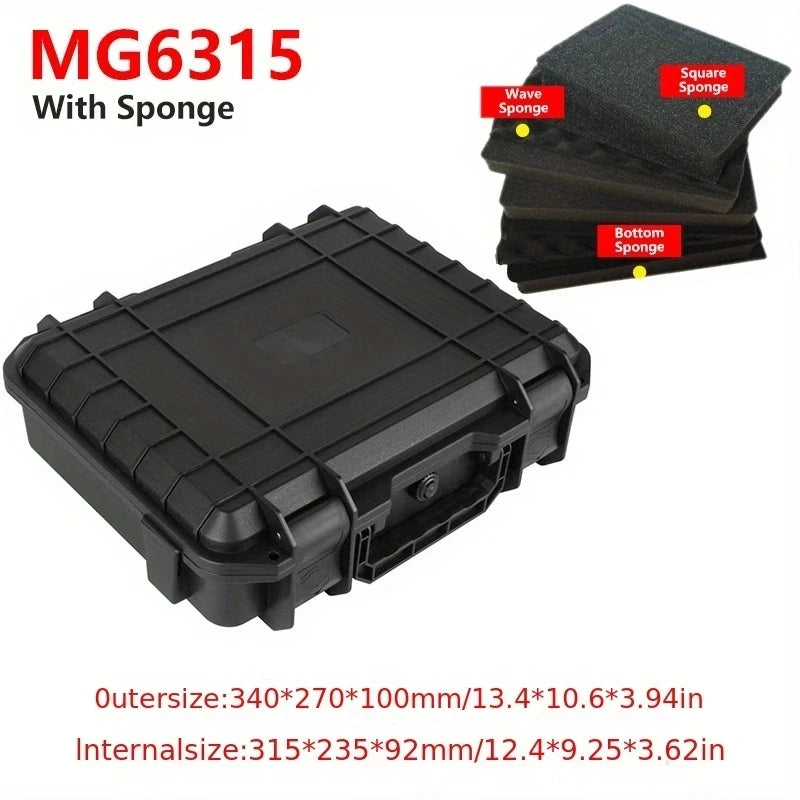 Waterproof Hard Case Box Safety Storage Box Portable Tool Organizer Tool Box Equipment Case with Sponge Suitcase Tool Kit Case