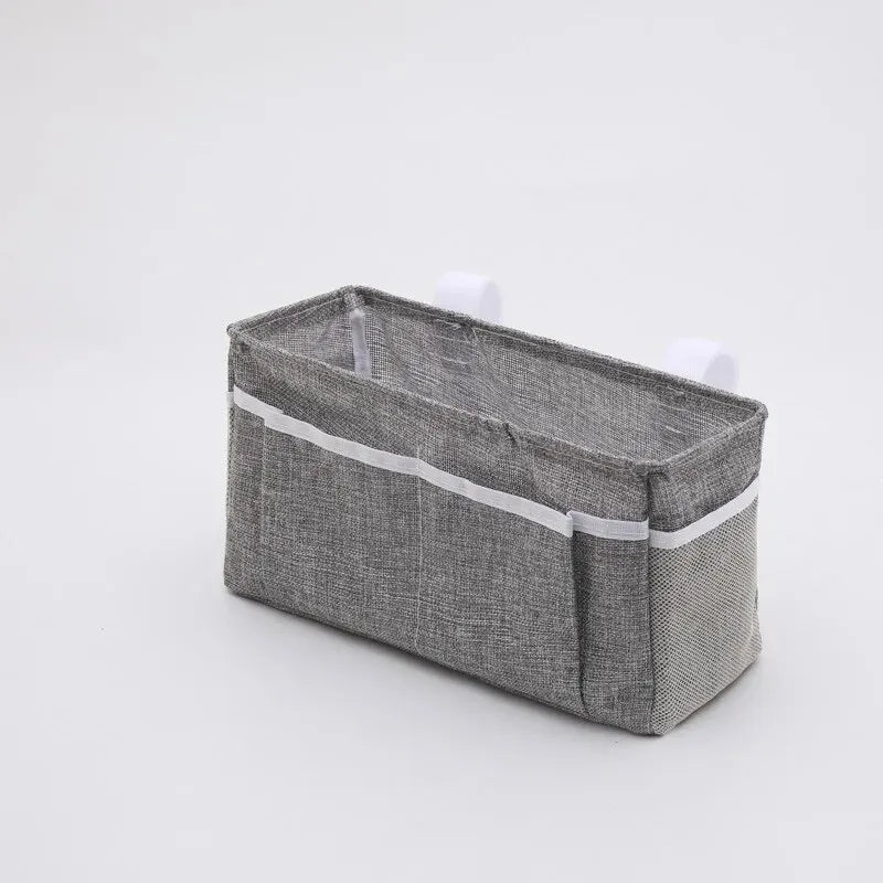 Cotton Linen Book Storage Bag, Bedside Storage Hanging Bag, Bedside Miscellaneous Storage Bag, Wall Storage Hanging Bag