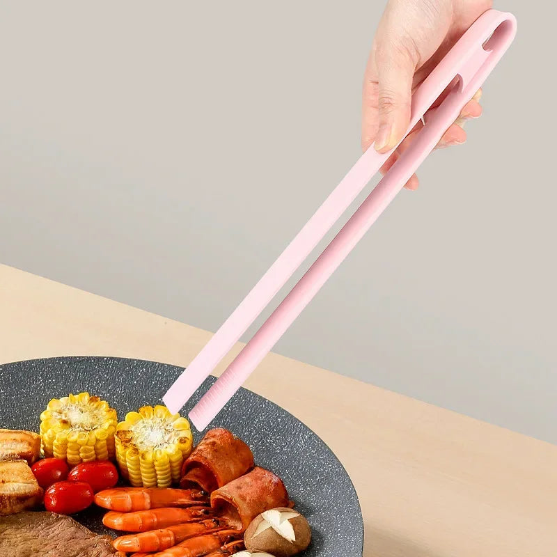 Silicone Food Toast Tongs Trivet Tongs for Kitchen Tongs Non-slip Cooking Clip Clamp BBQ Salad Tools Grill Kitchen Accessories