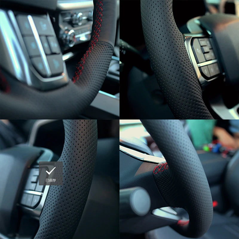 Customize DIY Microfiber Leather Car Steering Wheel Cover Hand-stitched For For Ford Mondeo Fusion 2013-2019 EDGE 2015-2019