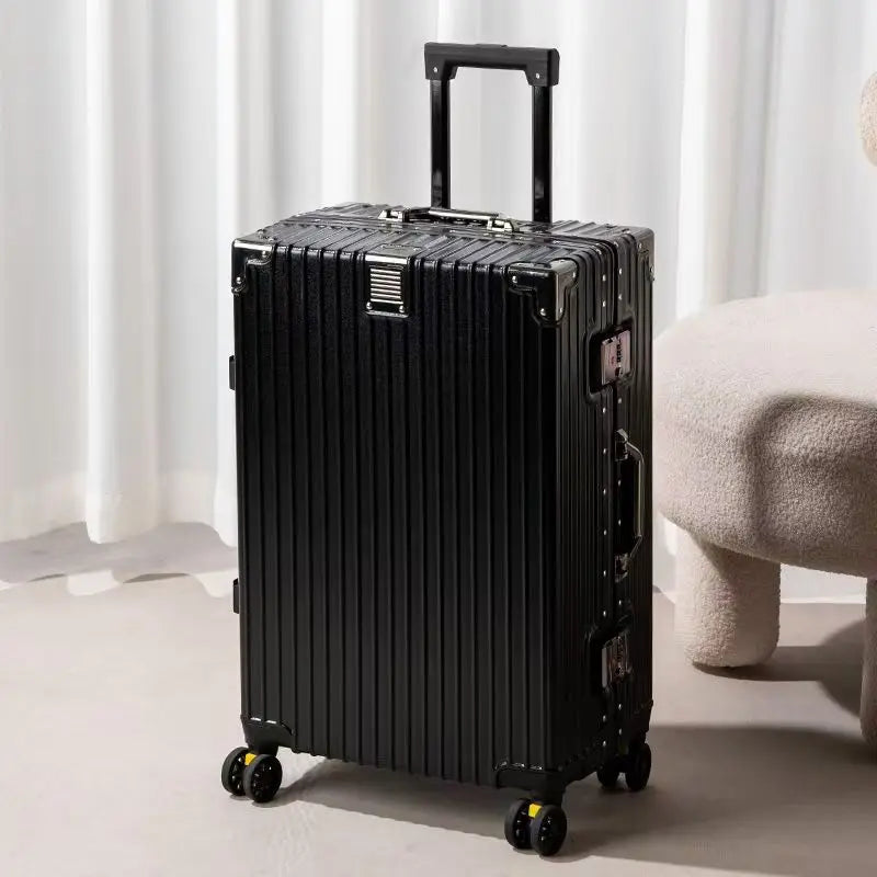 20-30inch Shockproof and Drop-resistant Suitcase Large Capacity Travel Luggage Aluminum Frame Password Lock Student Trolley Case