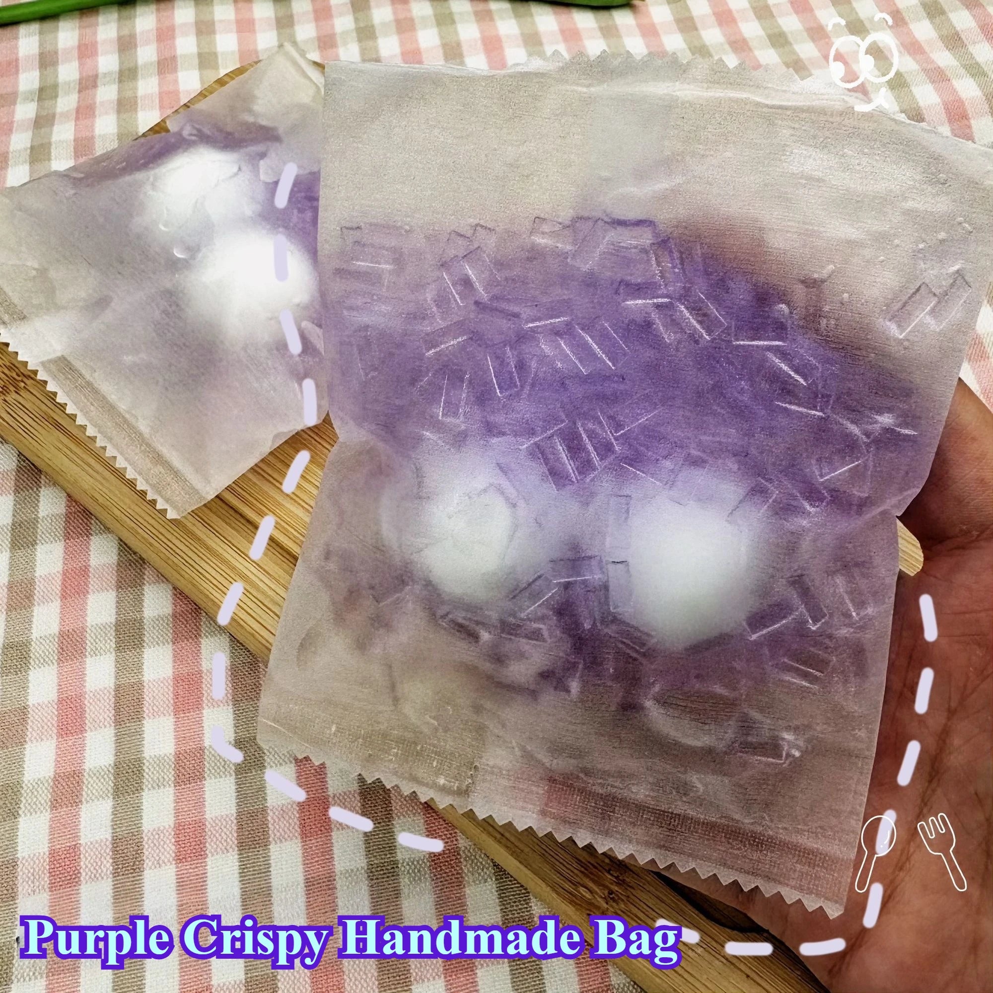 Crispy Squishy Pouch Handmade Crispy Pouch Crackling Wax Balls Squeeze Bag Stress Relief ASMR Pop Sound Fidget Toys for Adults