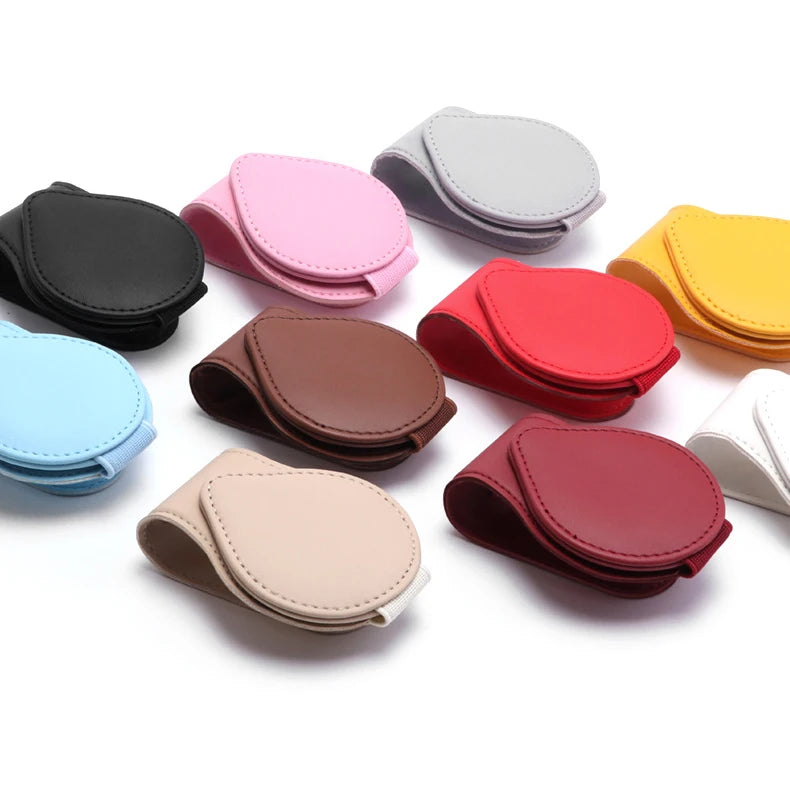 Leather Sunglasses Clip Sun Visor Car Interior Card Ticket Fastener Portable Sunglasses Holder Clips Auto Interior Accessories