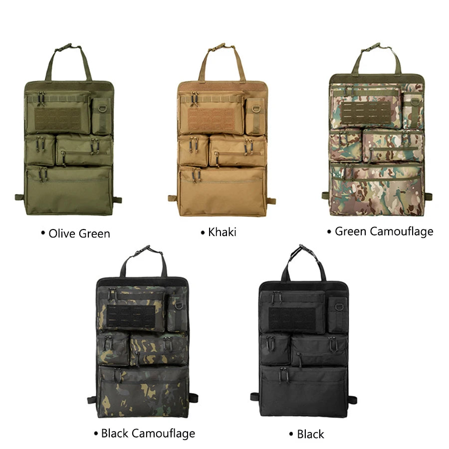 High Quality Multifunction 62*42CM 600D Tactical Car Back Seat Multi-Pocket Portable Hanging Storage Bag Organizer