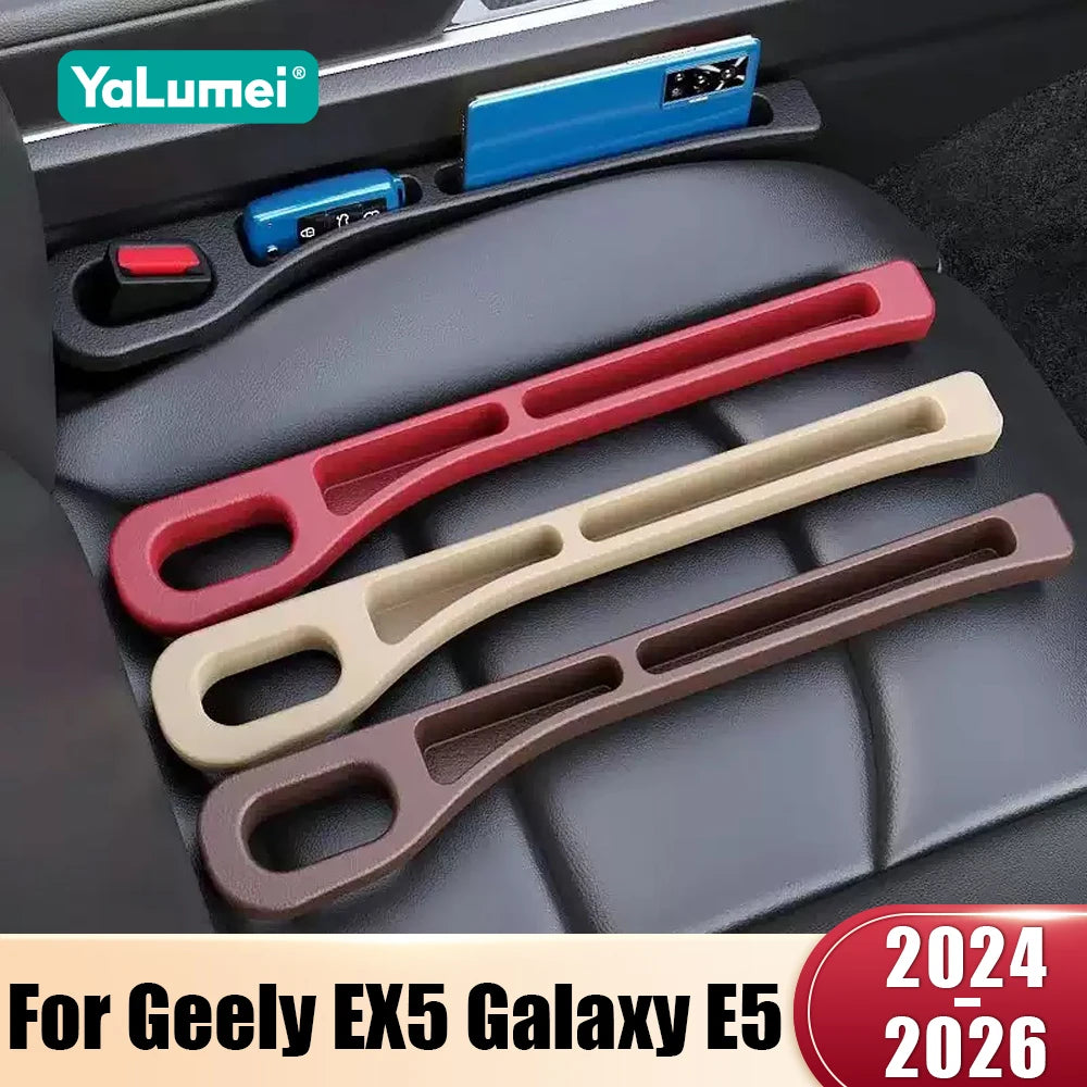 For Geely EX5 Galaxy E5 2024 2025 2026 2PCS Universal Car Seat Leak Proof Strips Gap Side Seam Filler Storage Accessories