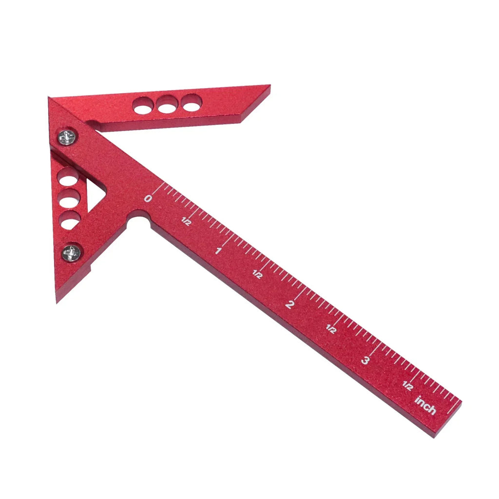 Center Finder Woodworking Square 45/90 Degree Right Angle Line Gauge Aluminum Center Scribe Carpenter Ruler Wood Measuring Tool