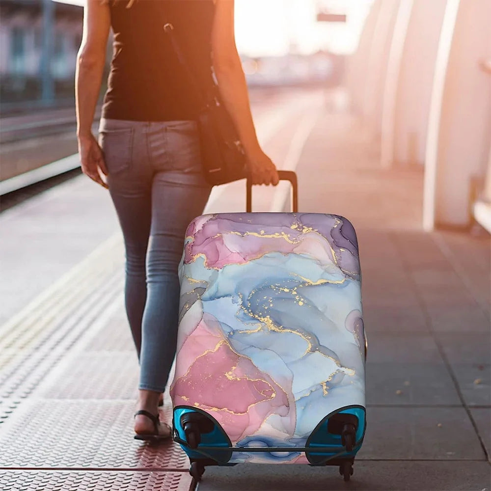 Luggage Cover Stretch Fabric Suitcase Protector Case Graphic Series Baggage Dust Case Cover Suitable 18-32 Inch Suitcase