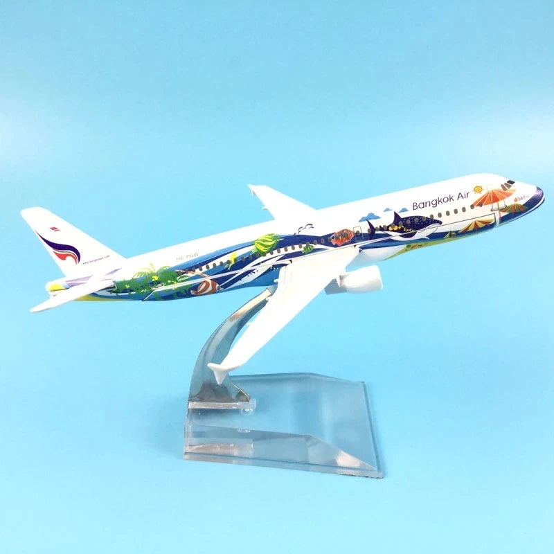 16cm Airbus 320 A320 Airways Plane Model Alloy Metal Thailand Thai Bangkok Air Airlines Model Aircraft Airplane Toys