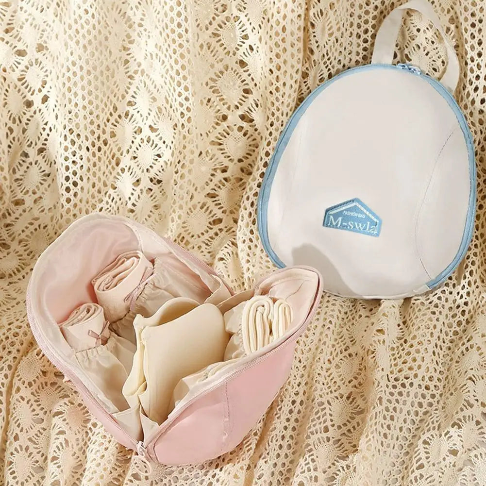 1/2Pcs Portable Travel Underwear Socks Bra Organizer Bag Polyester Fiber Handheld Storage Bag for Intimate Clothes Ball Shaped