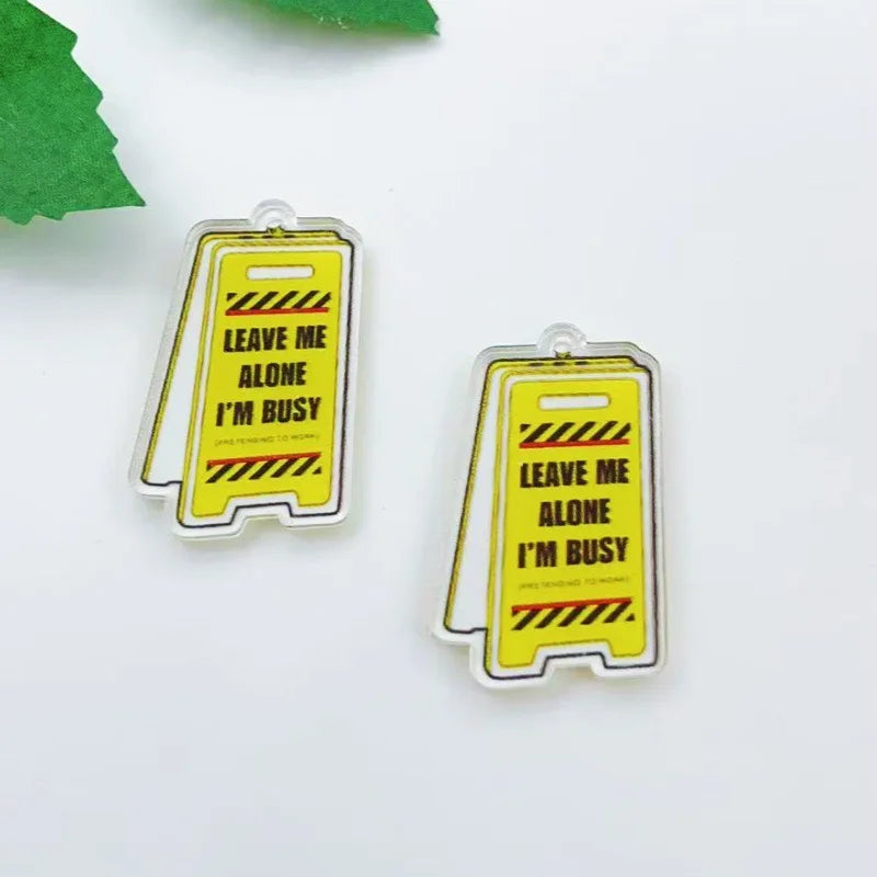 10pcs cartoon character acrylic earrings, keychains, jewelry pendants, DIY jewelry accessories, pendants