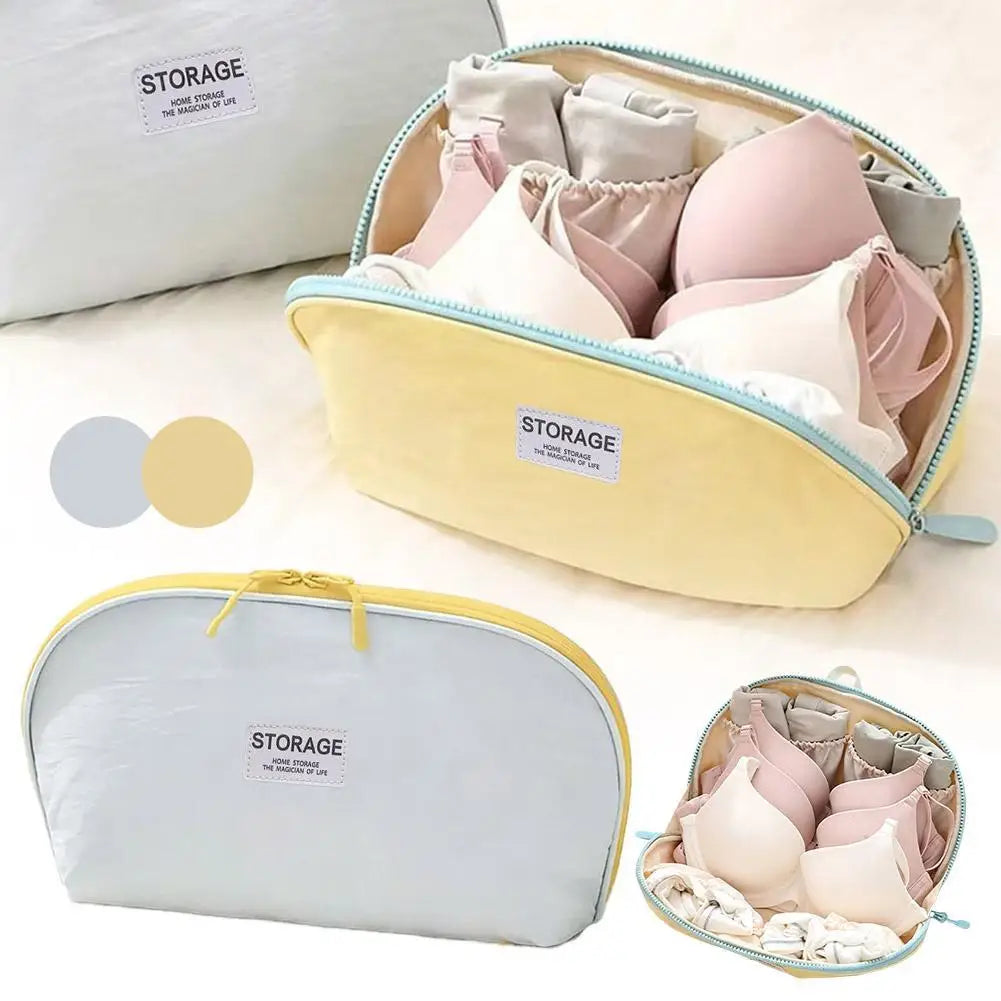 Portable Travel Underwear Storage Bag Foldable Bra Lingerie Organizer Pouch Multi-compartment Waterproof Intimates Wash Bag