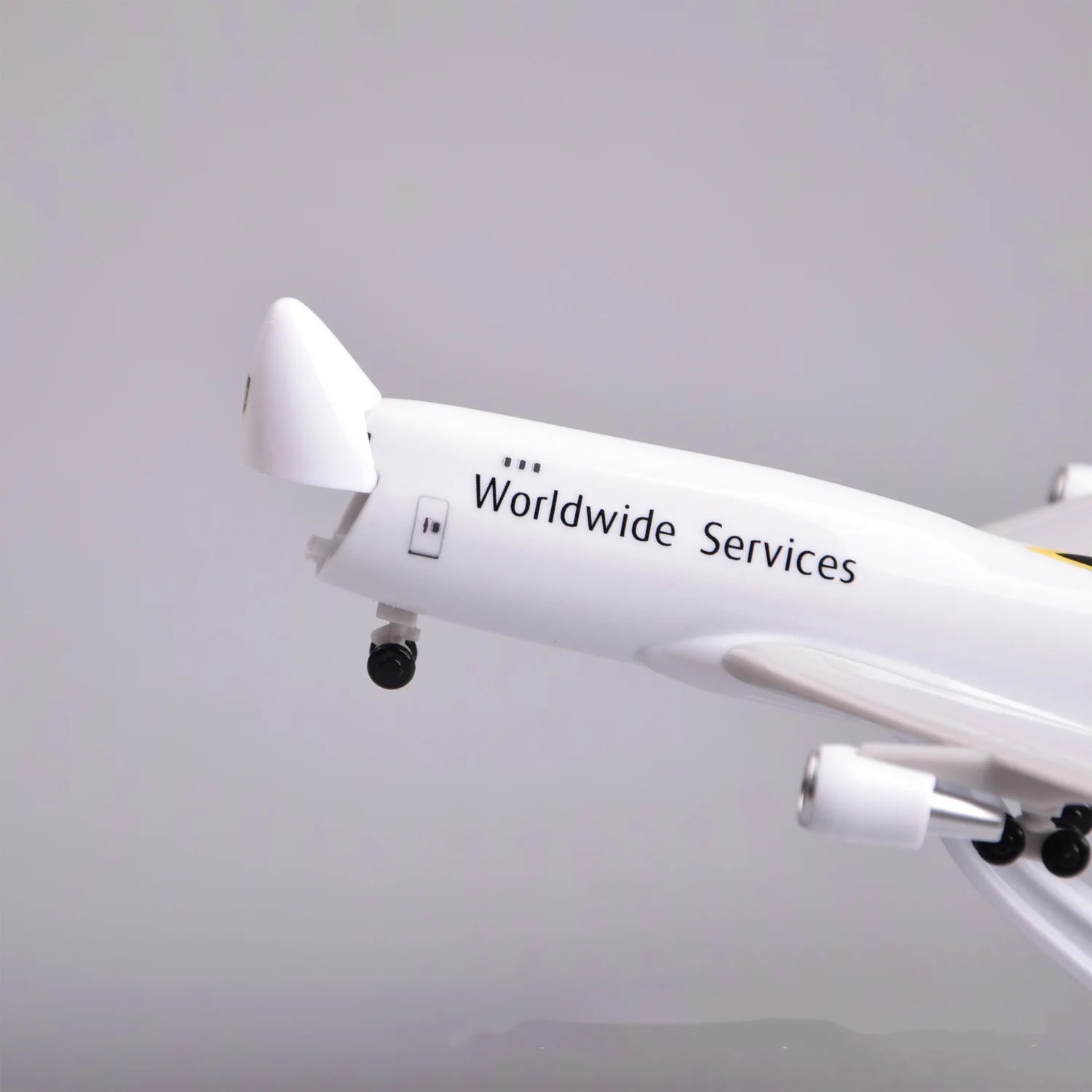 20cm Scale Aircraft Open Cargo Door UPS B747 Cargo Aircraft Model Adults Fun Toy Airplane Diecast ABS Gift Collectible Miniature
