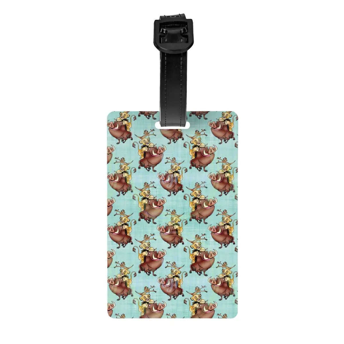 Custom Rafiki Luggage Tag With Name Card The Lion Cartoon K-Kings Privacy Cover ID Label for Travel Bag Suitcase