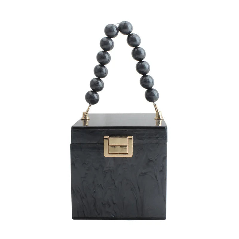 2025 summer new fashion personalized acrylic handbag small square bag dinner bag women's bag