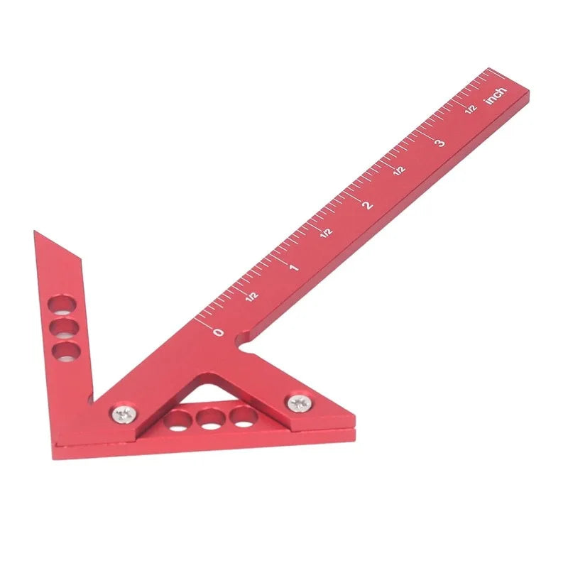 45/90 Degree Center Finder Woodworking Square Right Angle Line Gauge Aluminum Center Scribe Carpenter Ruler Wood Measuring Tool