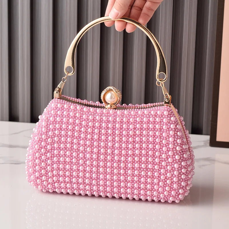 Pearl Handheld Wedding Wedding Birthday Party Evening Bag Pearl Wedding Clutch - Handheld Crossbody Bag for Birthday Banquets