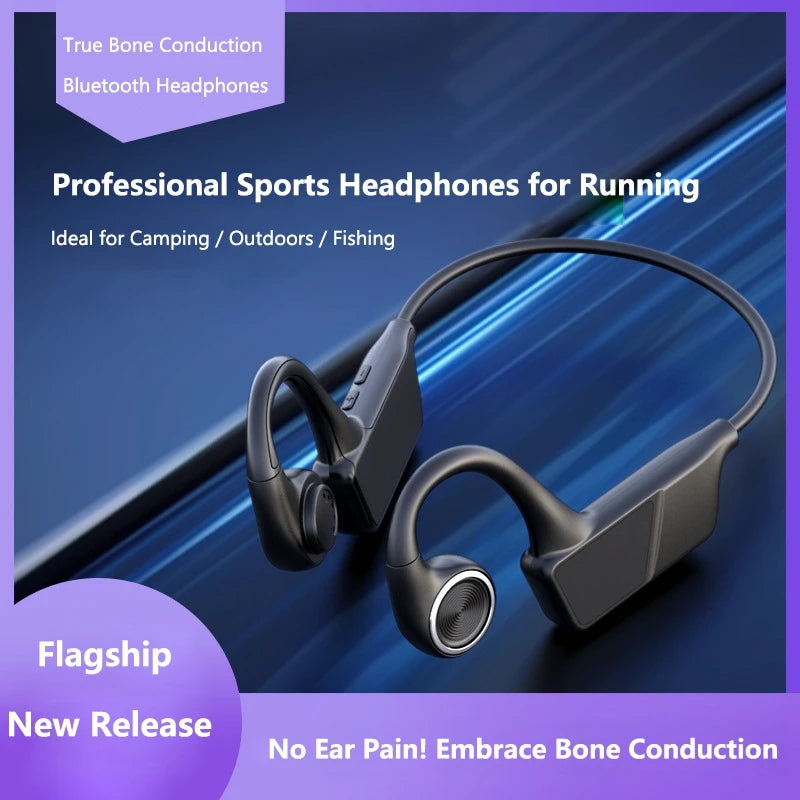 Lenovo Ai New Bone Conduction Bluetooth Headphones Memory Noise Cancellation Battery Level Display and Running Mode Waterproof