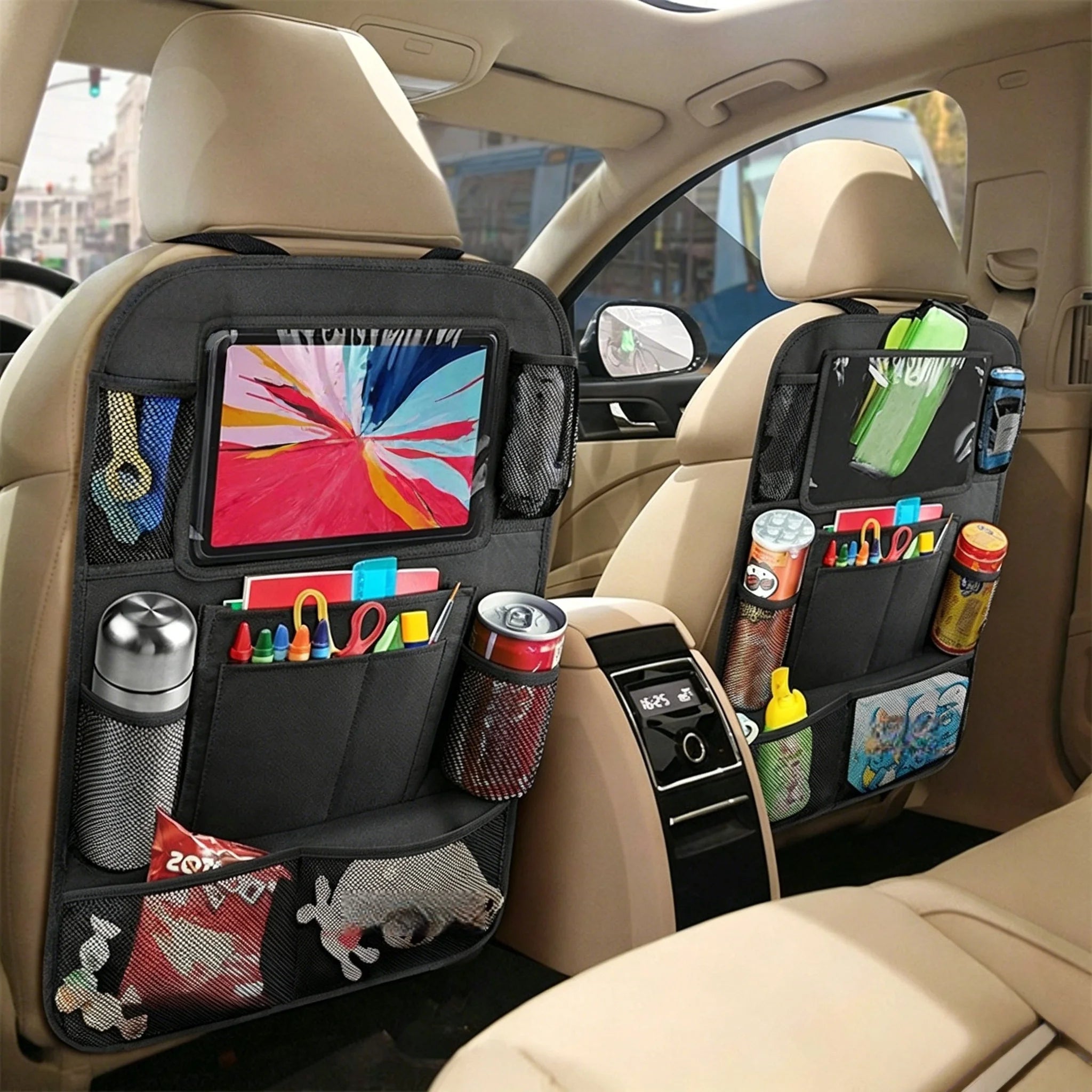 Back Seat Car Storage Box, Car Rear Seat, Car Seat Storage Box, Car Storage Bag, Car Seat Kick-Protection Cover Storage Bag