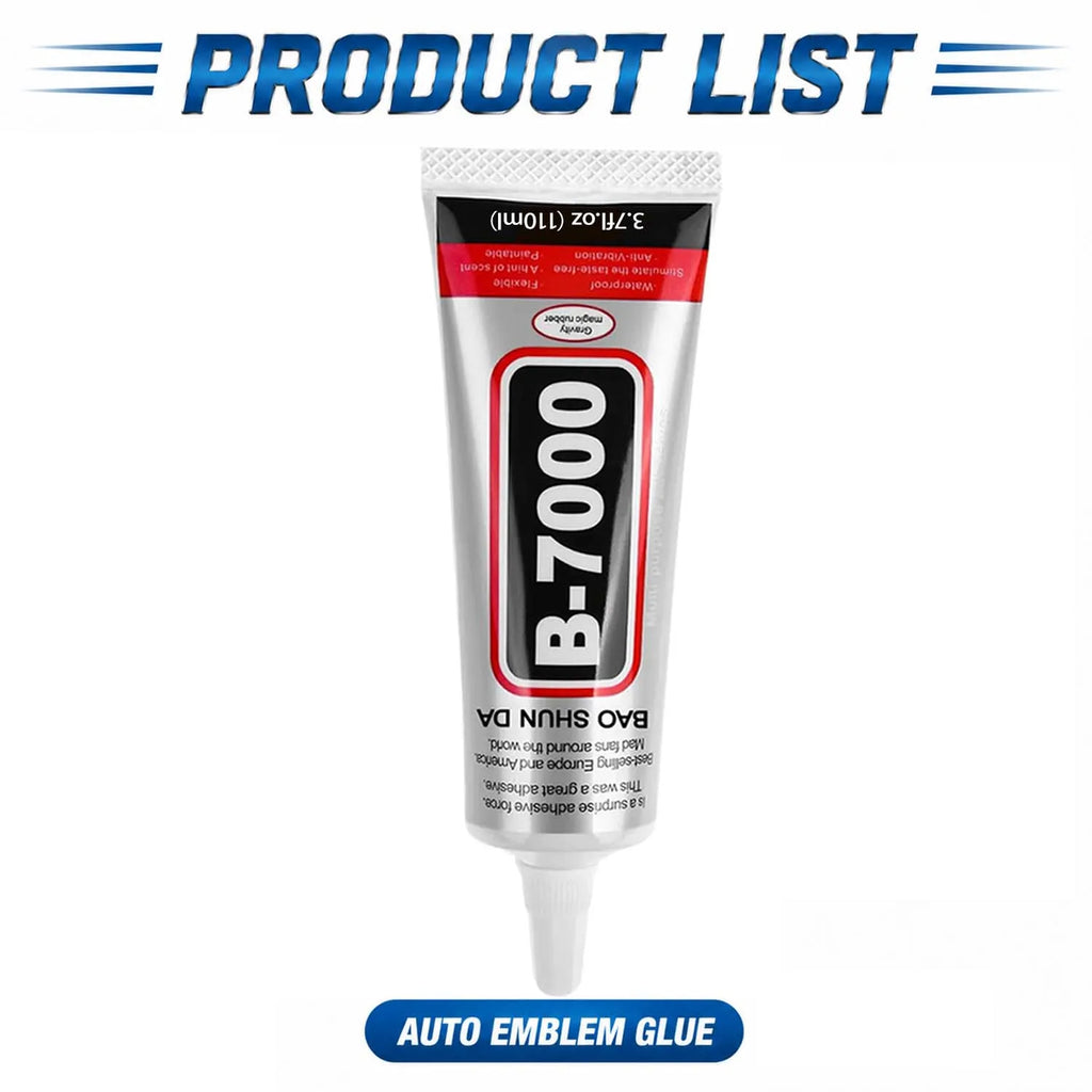 20PCS 15mL B-7000Car Emblem Repair Adhesive,strong transparent adhesive suitable for loose tail emblems, metal badges, plastic .