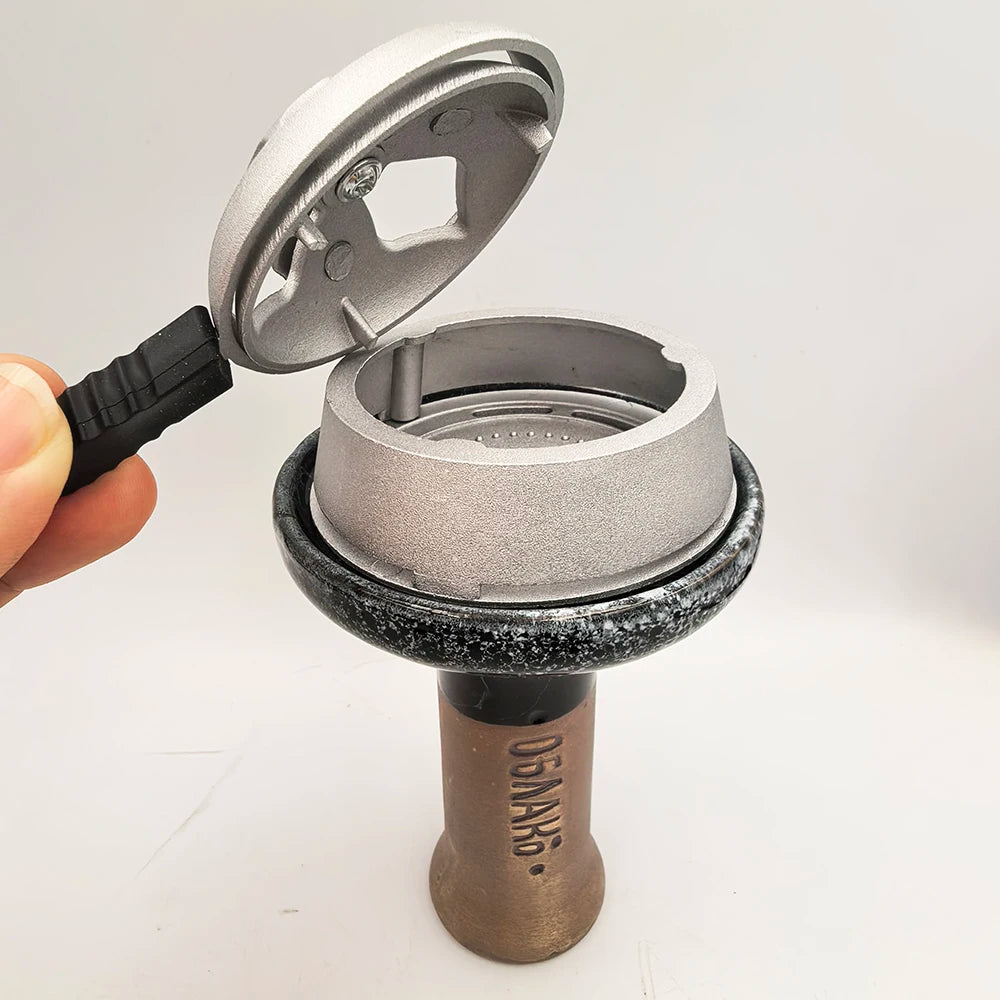 Ceramics Bowl with Aluminum Metal Charcoal Bowl Set Shisha Accessory Hookah Bowls