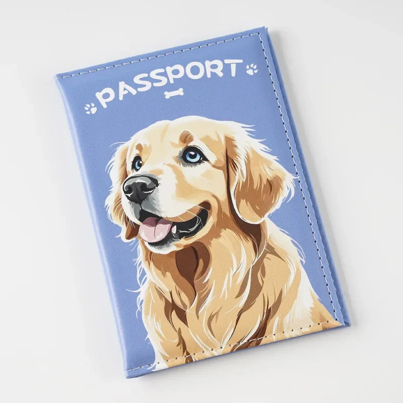 Cute Pet Cat Dog Printed Passport Holder Travel Wallet Passport Cover Passport Wallet Ticket Id Card Holder Travel Accessories