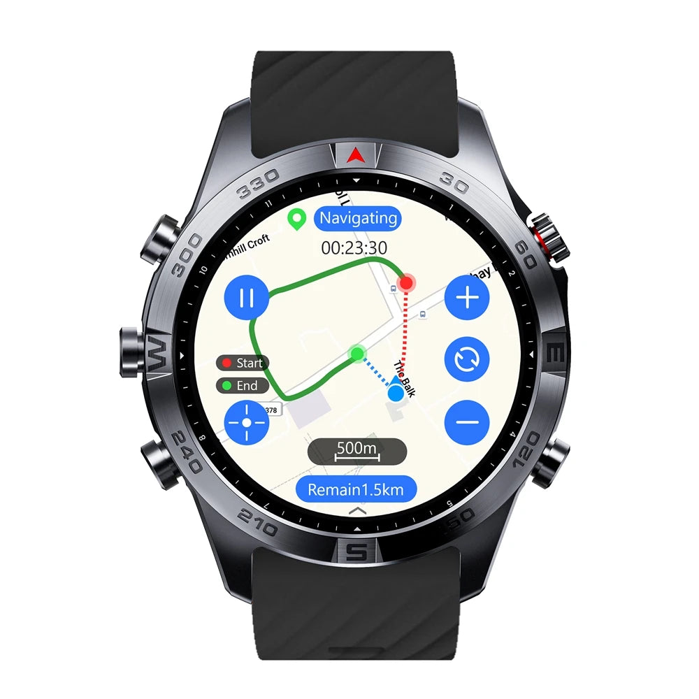 SUNROAD GPS Sports Watch Outdoor Glonass Map Navigation Tracker Altimeter Compass Heart Rate Monitor 50M Waterproof Wristwatch
