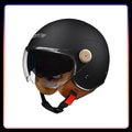 Dual Lens Open Face Motorcycle Helmets DOT ECE Vintage Jet Moto Helmet Double Visor Retro Men Women 3/4 Open Half Helmet