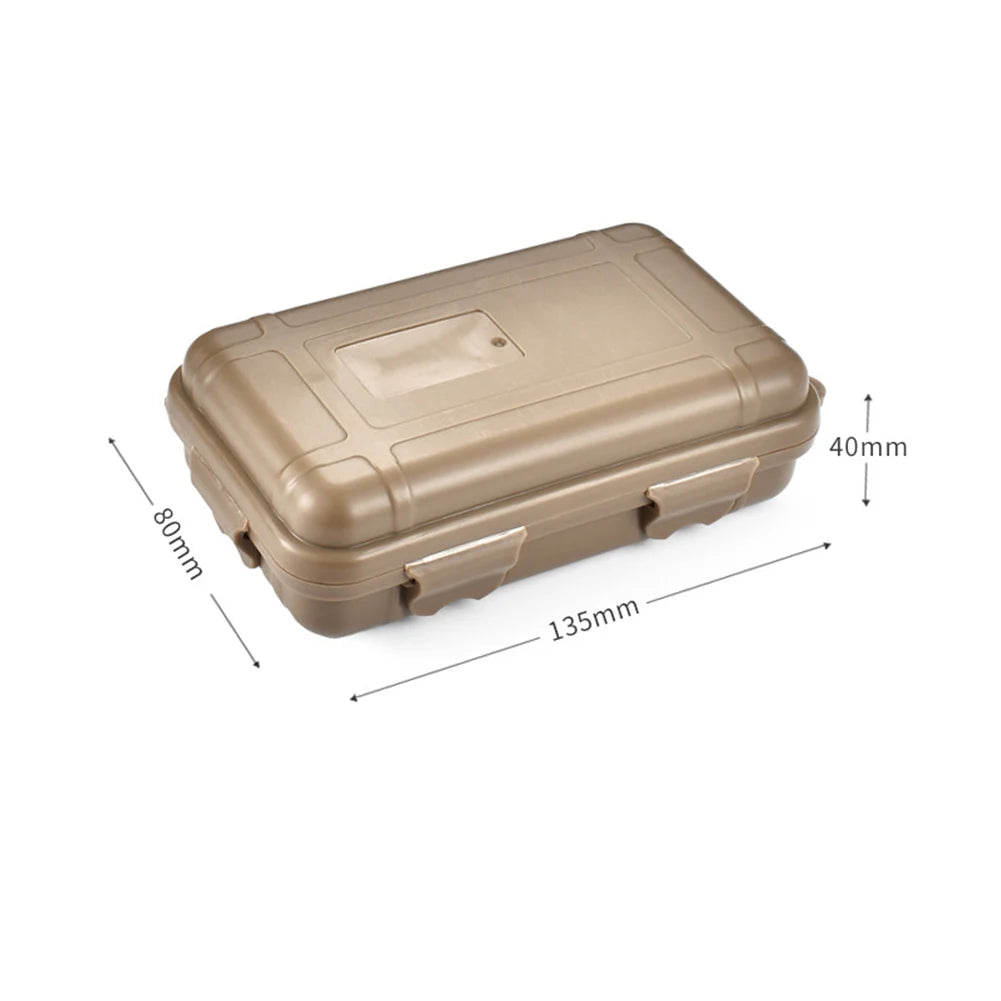 Plastic Outdoor Camping Survival Container Storage Case Box Bag Shockproof Waterproof Case Sealed Box Wild Survival Storage Box