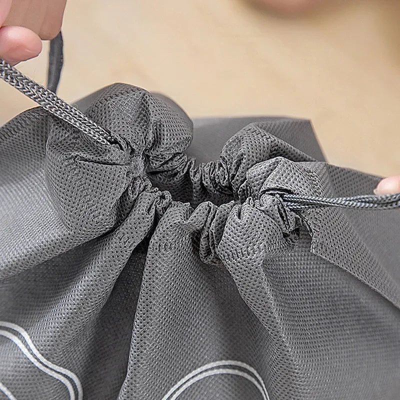 10pcs Shoes Storage Organizer Bags Non-woven Travel Portable Closet Bag Waterproof Pocket  Storage Bag Closet Organizer