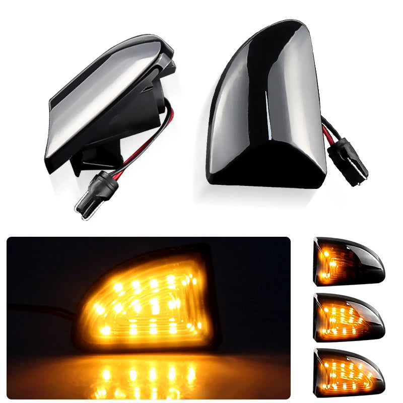 2PCS Canbus For Smart Fortwo W451 Coupe Cabrio 07-15 Clear/Smoked Lens LED Side Marker Lights Turn Signal Lamps Car Accessories