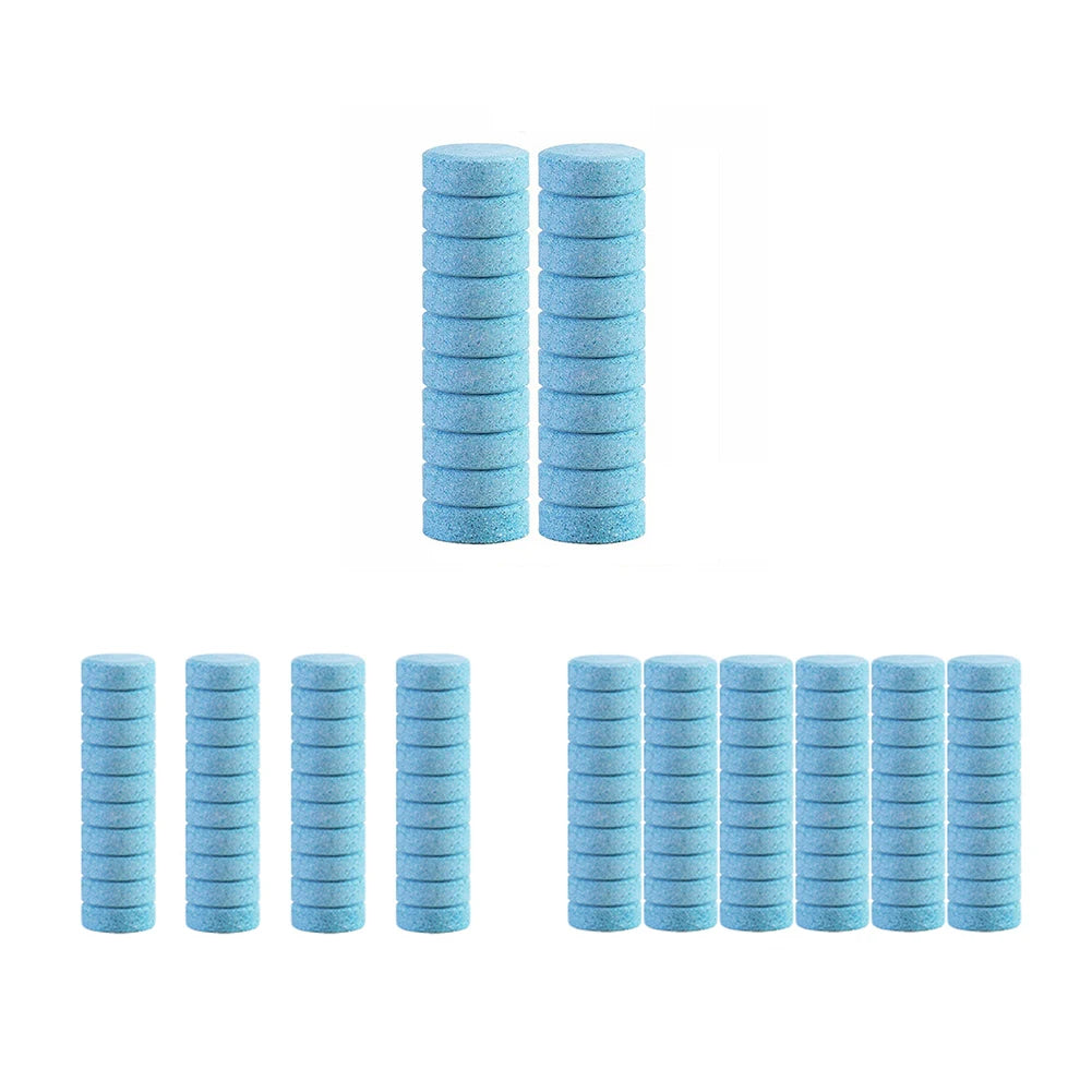 20/40/60Pcs Solid Cleaner Multifunctional Effervescent Tablets Mini for Car Washing Maintenance for Glass Toilet Window Cleaning