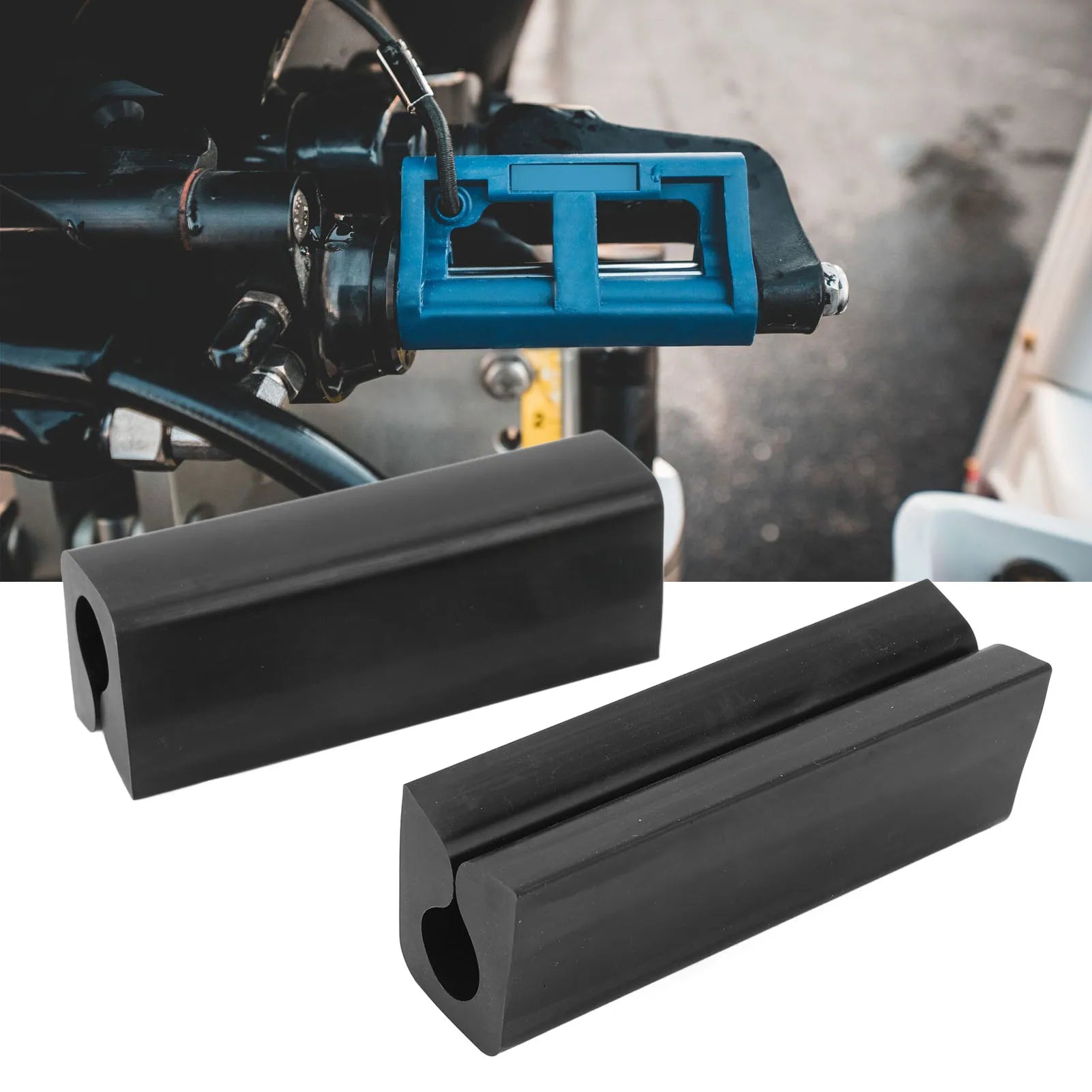 1 Pair Boat Stabilizer Centering Clips Increase Stability Polyurethane Transom Savers for Outboard Engine Steering Cylinder Rods