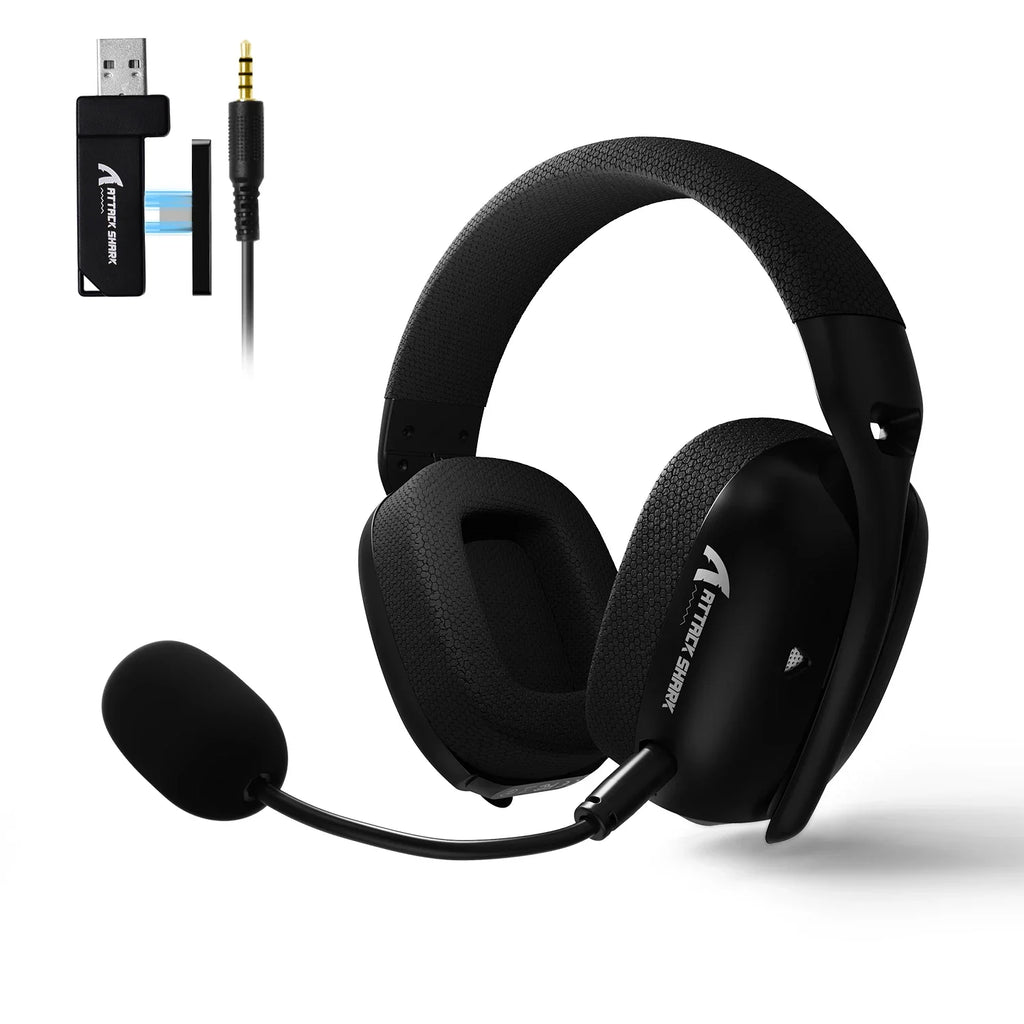 ATTACK SHARK L80PRO Wireless Gaming Headset 2.4G/BT/Wired Ultra-Light 40mm Drivers Low Latency Headphone for PC PS5 Switch Xbox