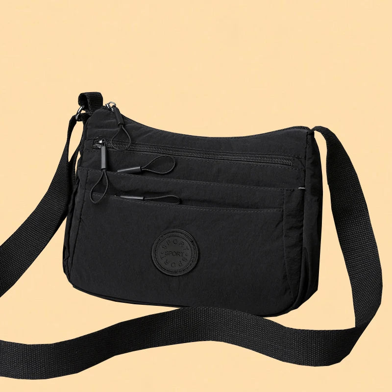 Fashionable Women's Crossbody Bag, Casual Nylon Shoulder Purse with Multiple Pockets, Available in Multiple Colors