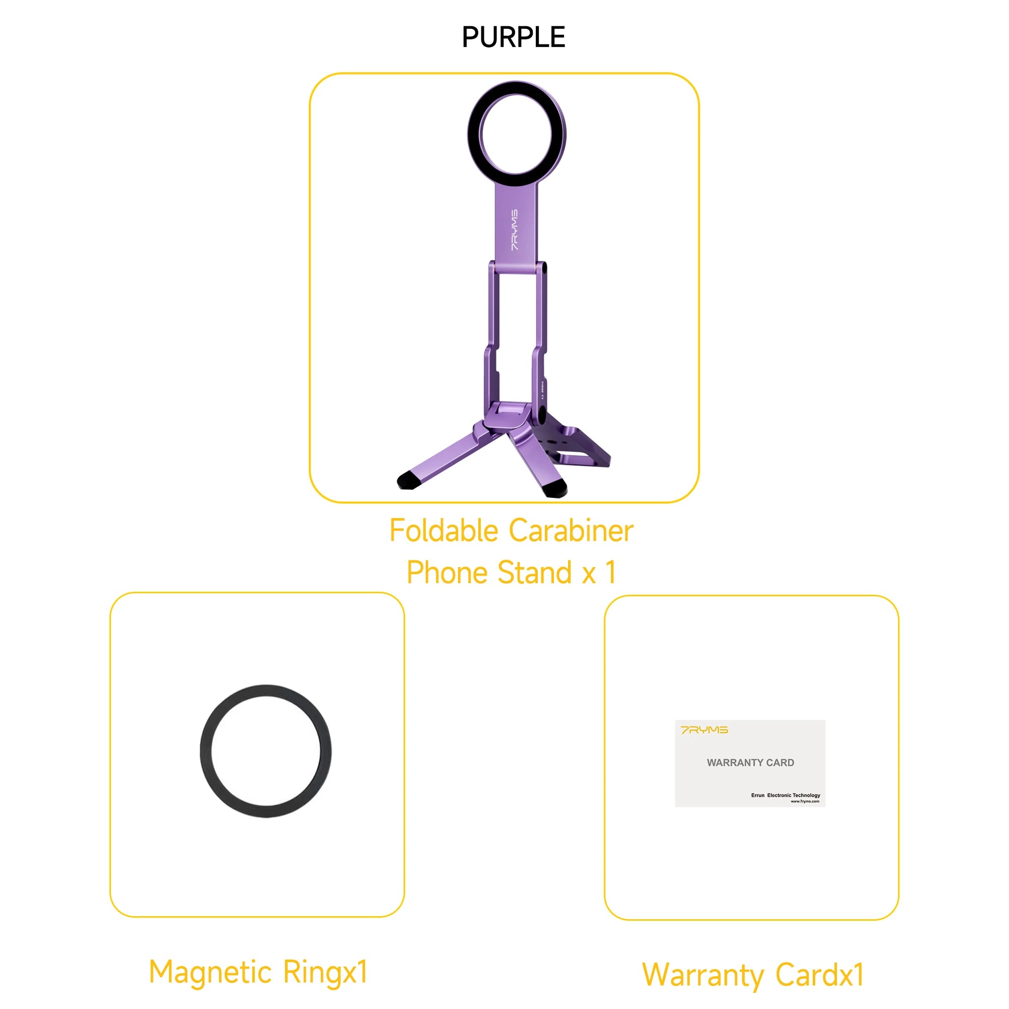 7RYMS 7Rig T1 Foldable Magnetic Phone Tripod Aluminium MagSafe Phone Holder with Hook for Smartphone Vlog Travel Video Recording