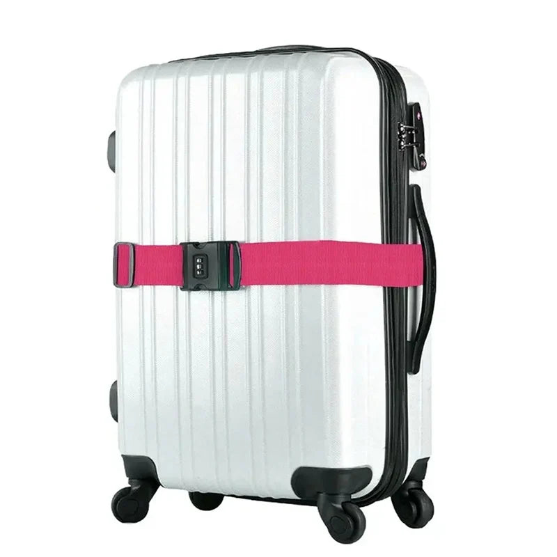 Adjustable Luggage Strap 1 Pcs Packing Belt Travel Essential Accessories Suitcase Supplies Fixed Belt cipher lock Suitcase Strap