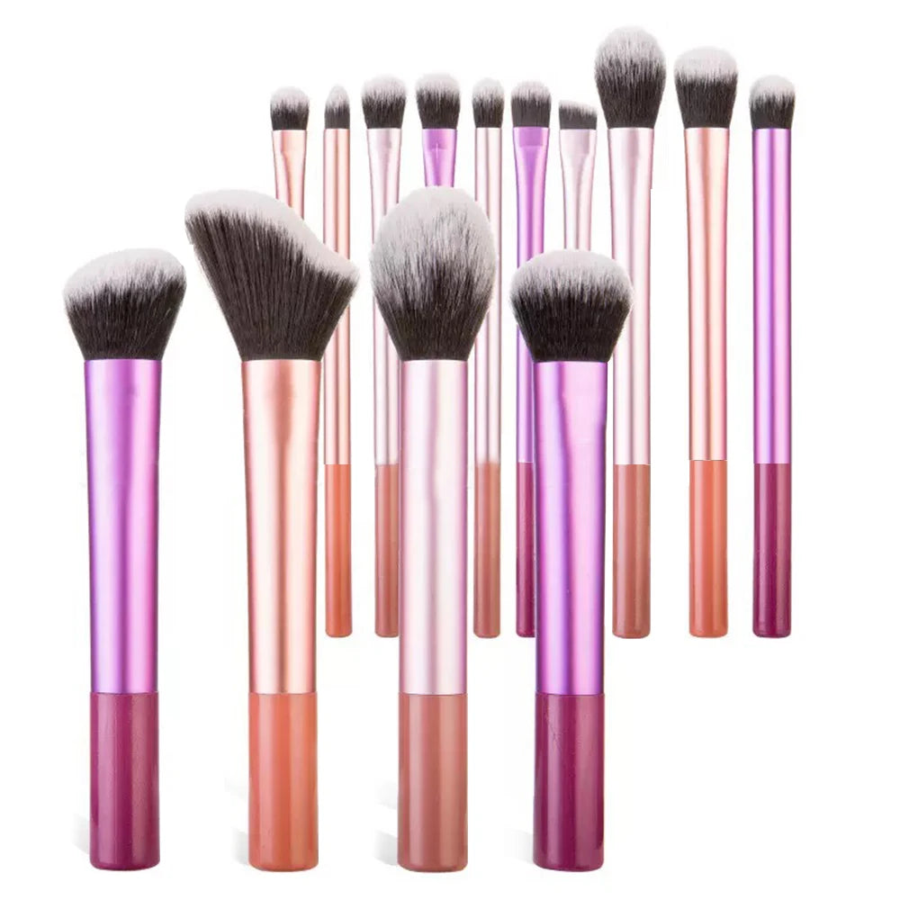 12pcs Makeup Brush Kit Soft Synthetic Hair Make Up Brushes Foundation Blush Eyeshadow Cosmetic Makeup Tools