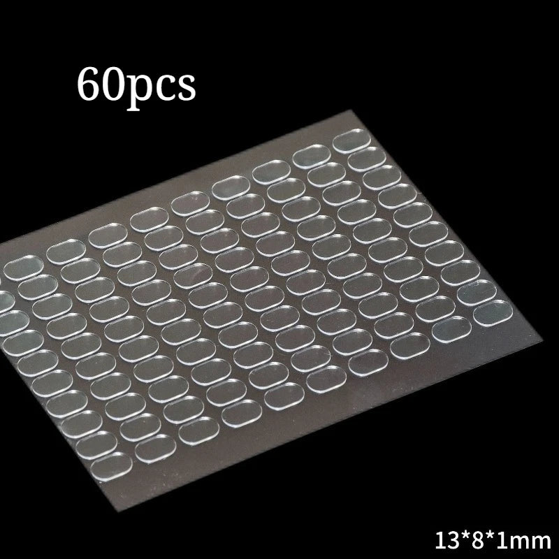 60/100/200/300pcs Transparent Double-Sided Tape Pads - Non-Marking, Anti-Skid Adhesive for DIY Projects & Model Car Decor Double