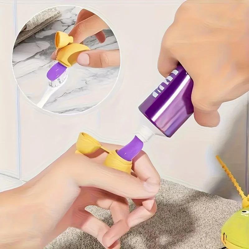 2in1 Banana Toothbrush Holder With Toothpaste Box Cute MIni Toothbrush Protective Cap Portable Brush Cap Case Travel Household