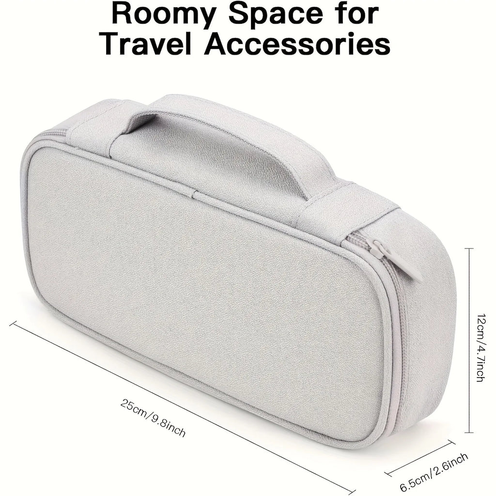 Portable Double Layer Digital Storage Bag Adjustable Dividers Travel Cable Organizer Case for Power Bank Hard Drive Charger