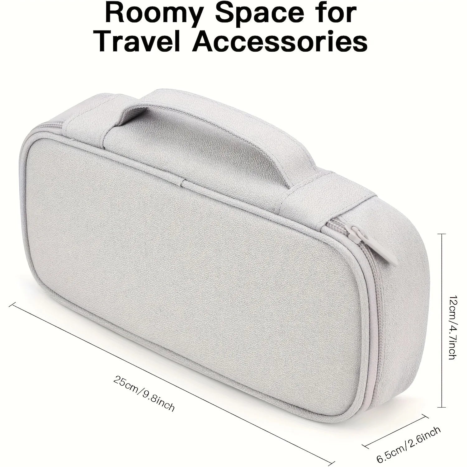 Portable Double Layer Digital Storage Bag Adjustable Dividers Travel Cable Organizer Case for Power Bank Hard Drive Charger