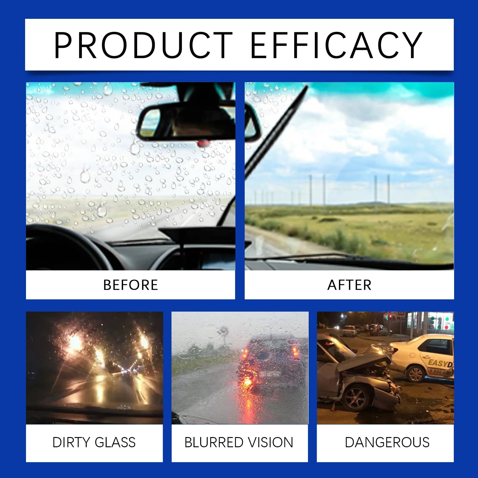 Car Windshield Cleaning Effervescent Tablets Remove Stains & Grease Film Effervescent Wash for Glass Windows Car Cleaning Tool