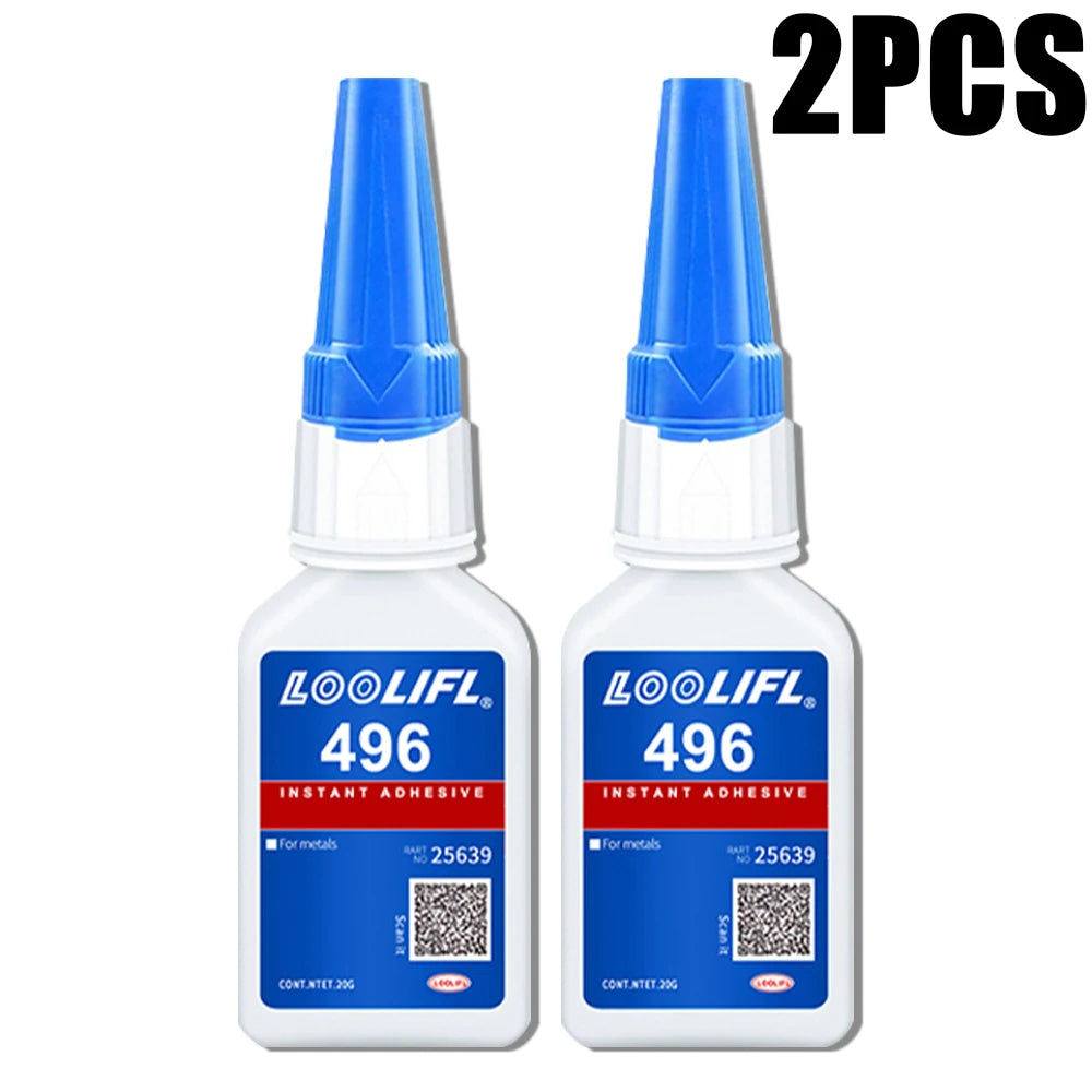 Loolifl Instant Adhesive Industrial Super Glue Quick Dry Strong Bond for Metal Plastic Rubber Wood Ceramic Universal Repair Glue