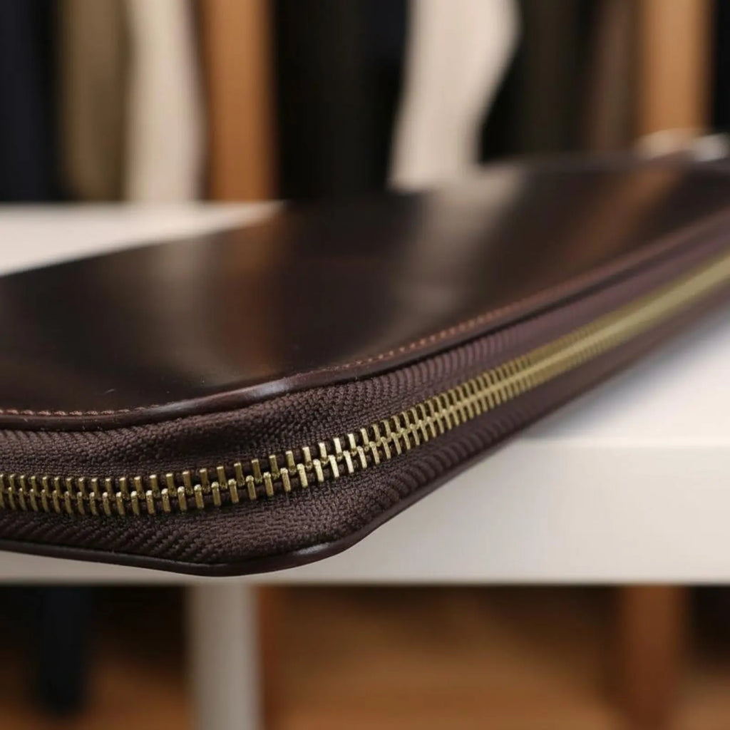 Leather Tie Travel Case Hook Design Leather Tie Box Necktie Storage Box Slim for Travelers