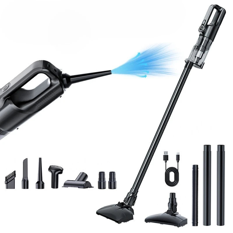 Multifunction Wireless Handheld Car Vacuum Cordless Handheld LED Lighting Chargeable Auto Vacuum for Home & Car Mini Cleaner