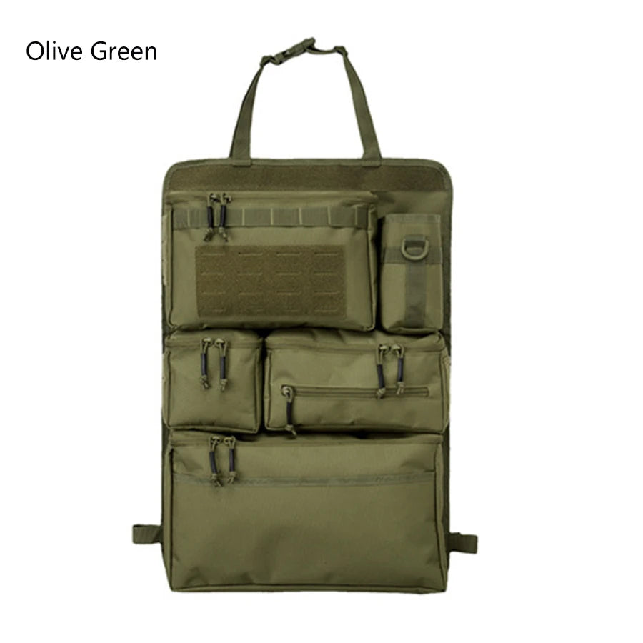 High Quality Multifunction 62*42CM 600D Tactical Car Back Seat Multi-Pocket Portable Hanging Storage Bag Organizer
