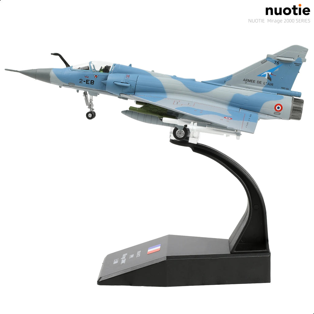 NUOTIE 1/100 Mirage 2000C-5F 2-EB French Air Force 3rd Stork Squadron Diecast Model with Bracket for Adult Collection & Gift