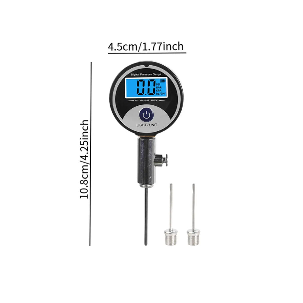 Portable Ball Pressure Gauge Digital Display Precision Air Pressure Checker for Soccer Rugby Basketball Football Volleyball